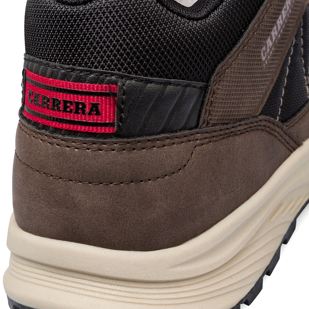 Sneakers alte da uomo marroni con logo Carrera Jeans