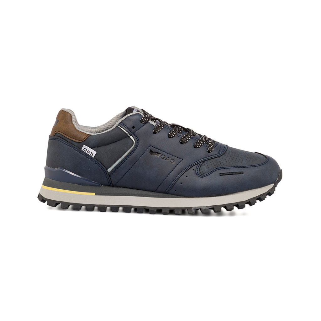 Sneakers blu da uomo con logo Gas Alba