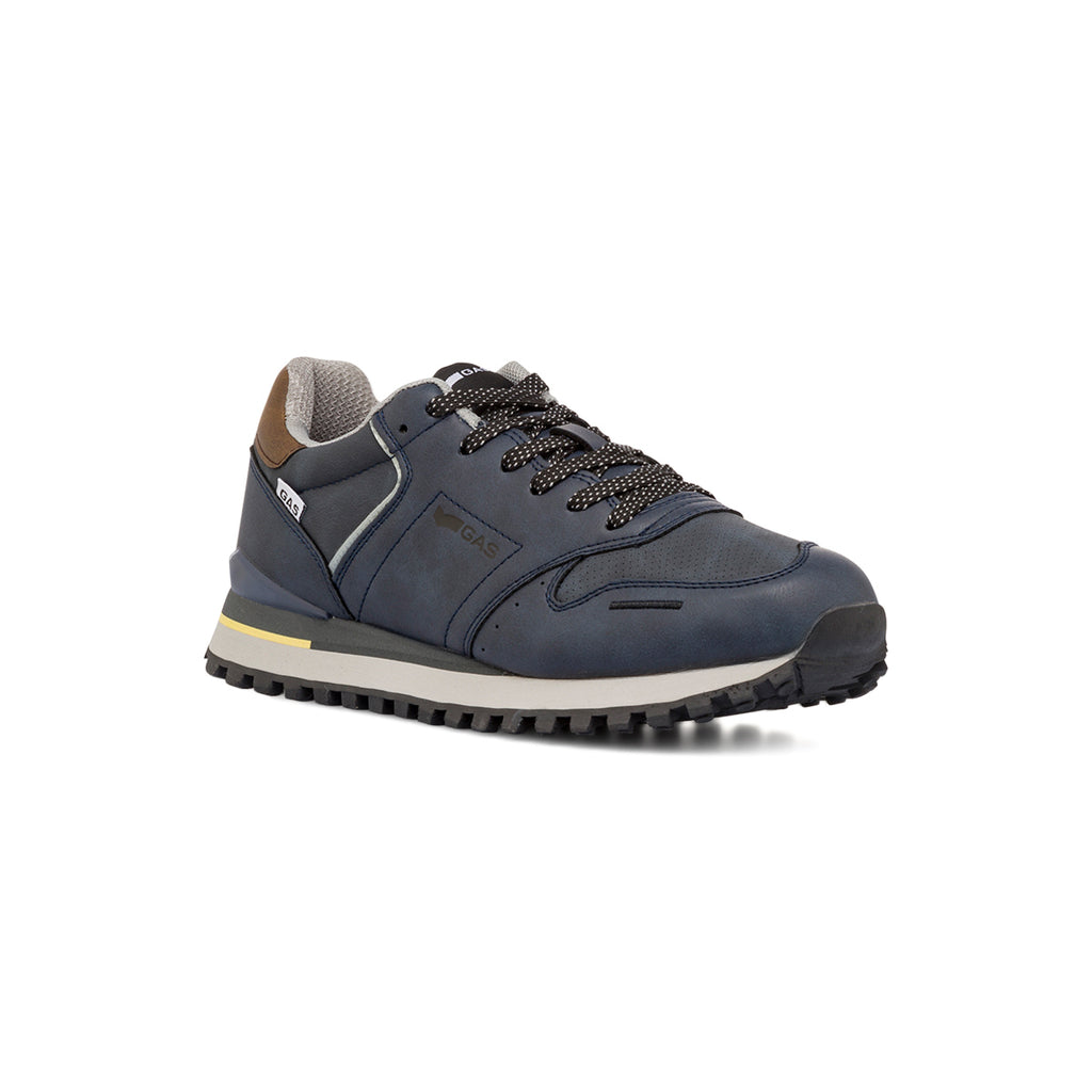 Sneakers blu da uomo con logo Gas Alba