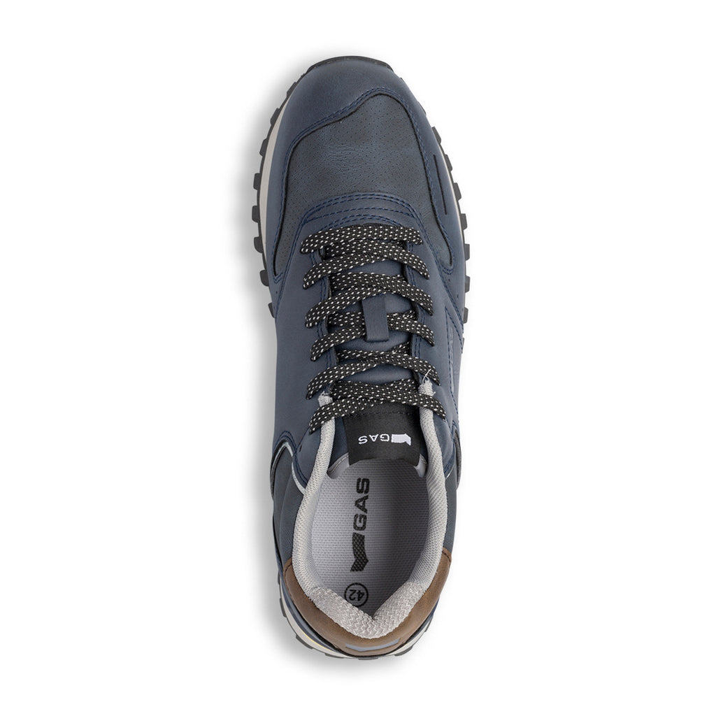 Sneakers blu da uomo con logo Gas Alba