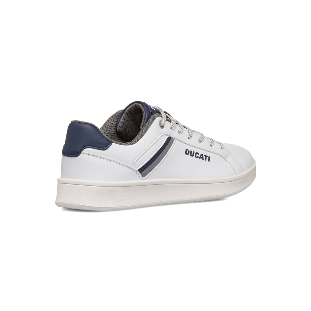 Sneakers bianche da uomo con logo Ducati