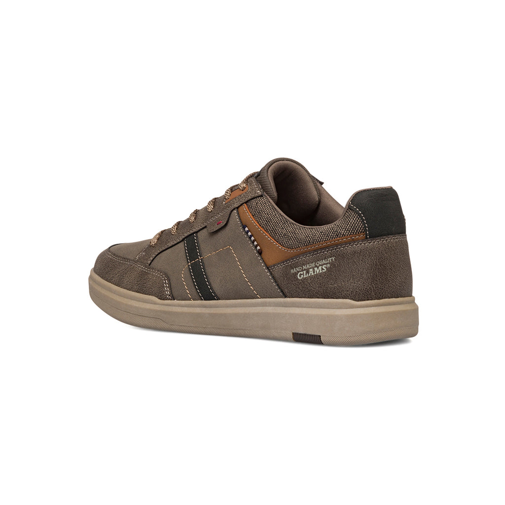 Sneakers taupe da uomo con logo Glams