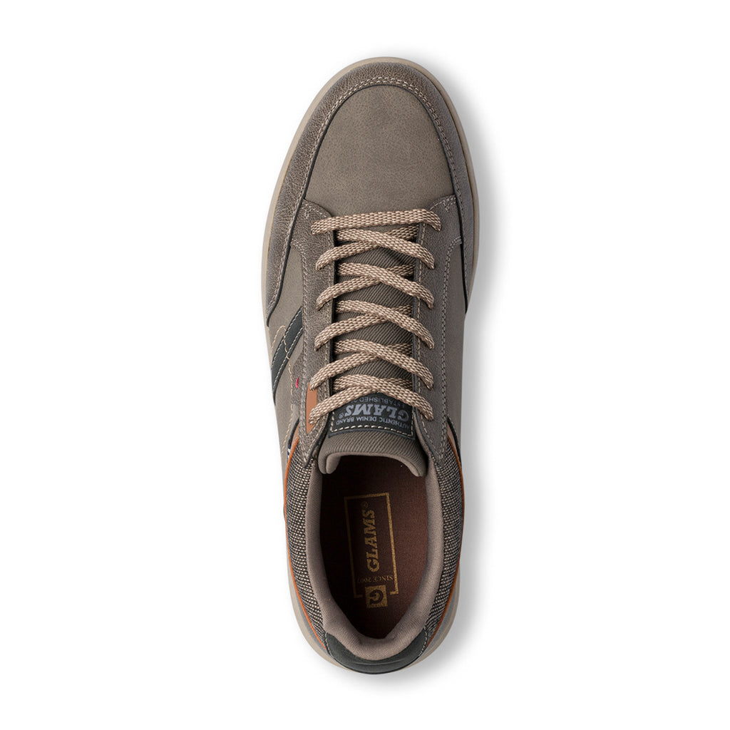 Sneakers taupe da uomo con logo Glams