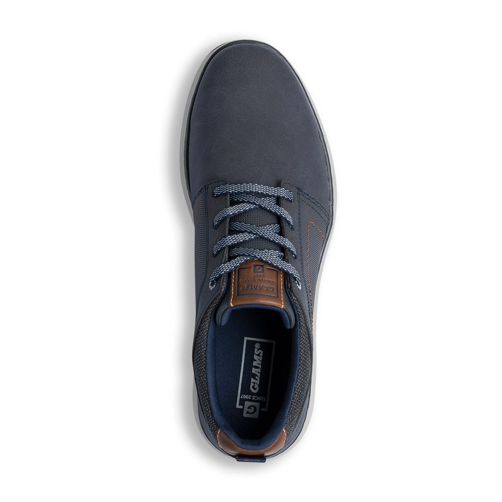 Sneakers casual da uomo blu con logo Glams