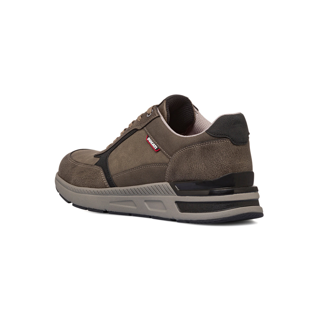 Sneakers casual taupe da uomo con logo Ducati