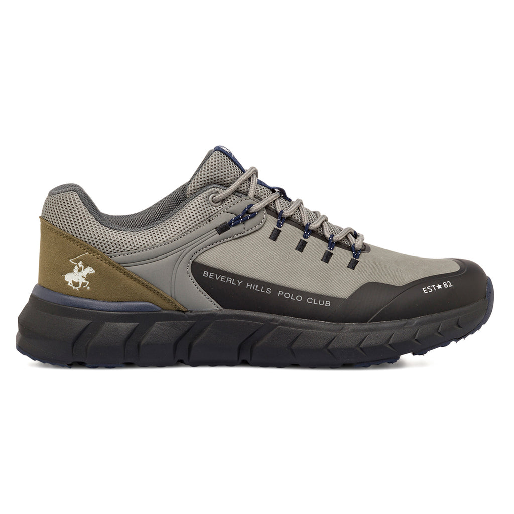 Sneakers grigie da uomo con logo Beverly Hills Polo Club