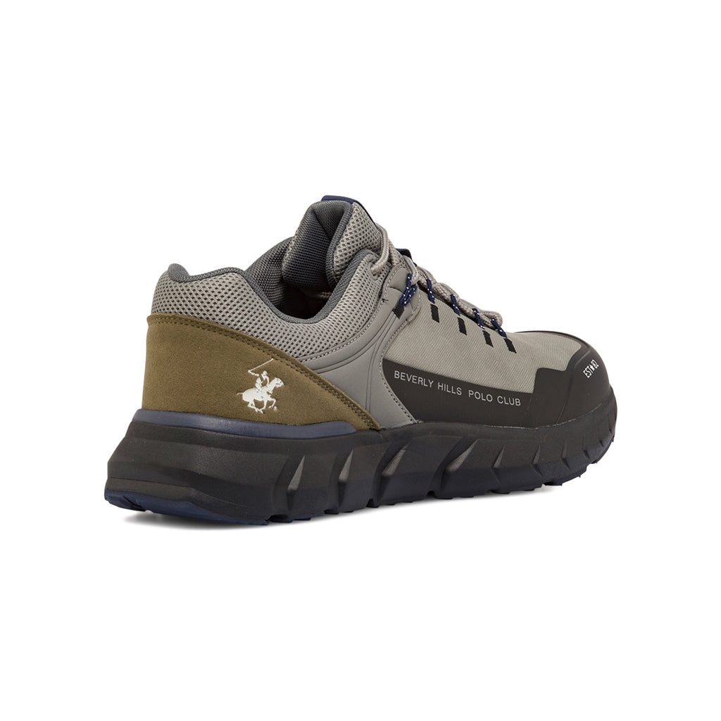 Sneakers grigie da uomo con logo Beverly Hills Polo Club
