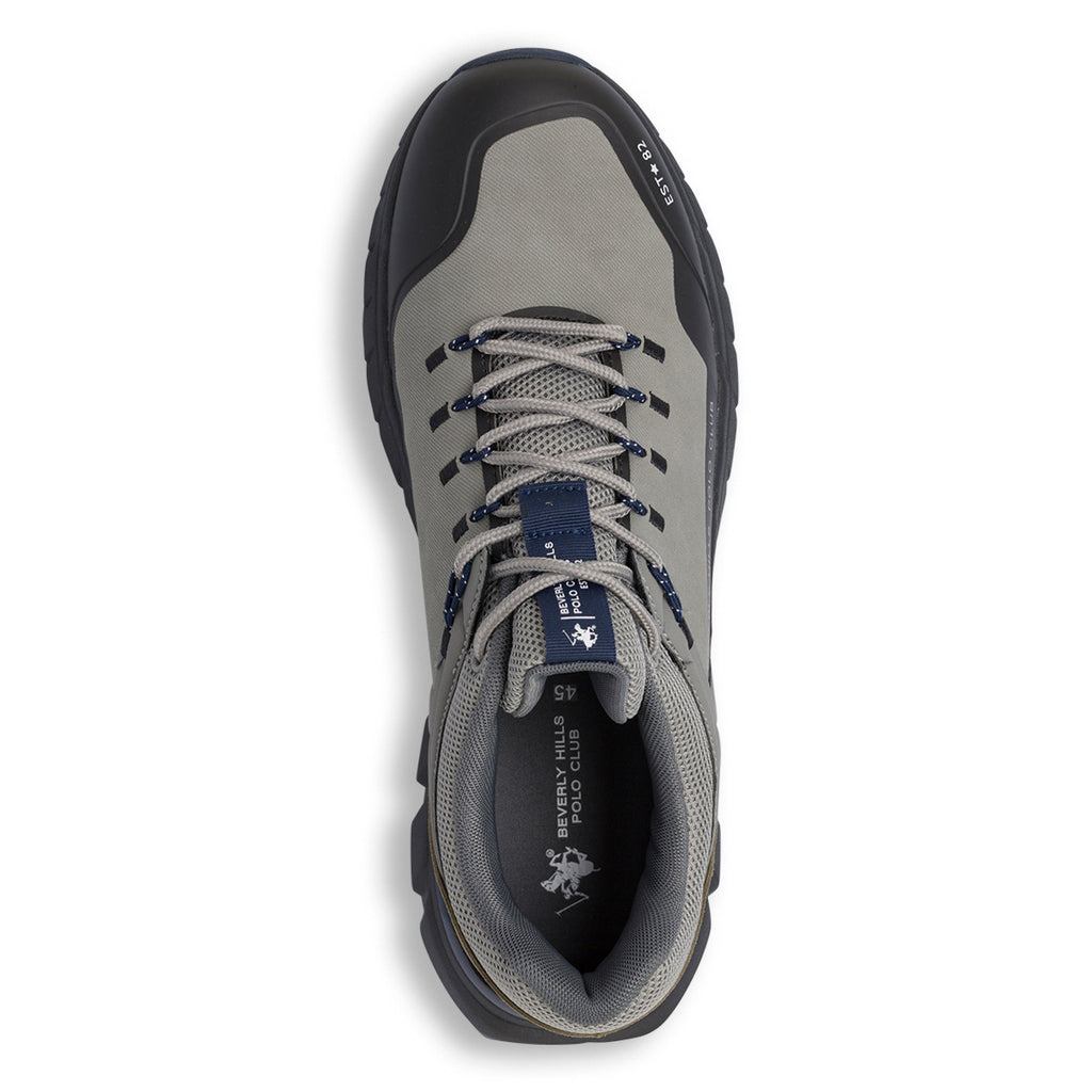 Sneakers grigie da uomo con logo Beverly Hills Polo Club