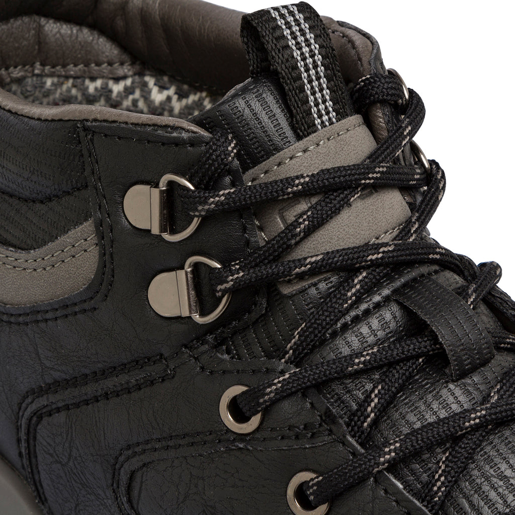 Sneakers da uomo nere e grigie con logo Gate 76
