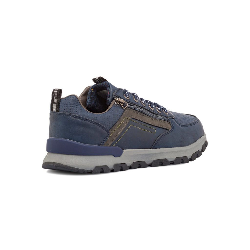 Sneakers casual blu da uomo con zip Gate 76