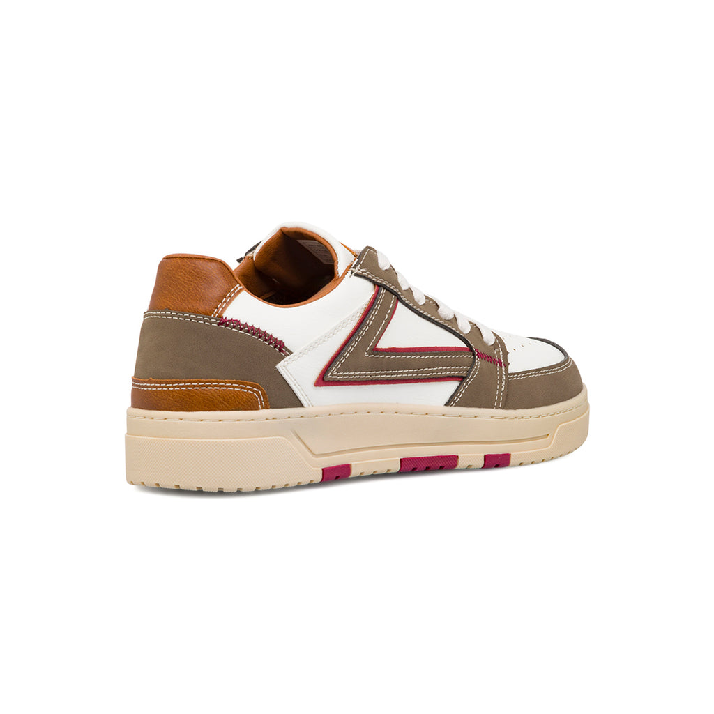 Sneakers casual bianche e marroni da uomo Gate 76