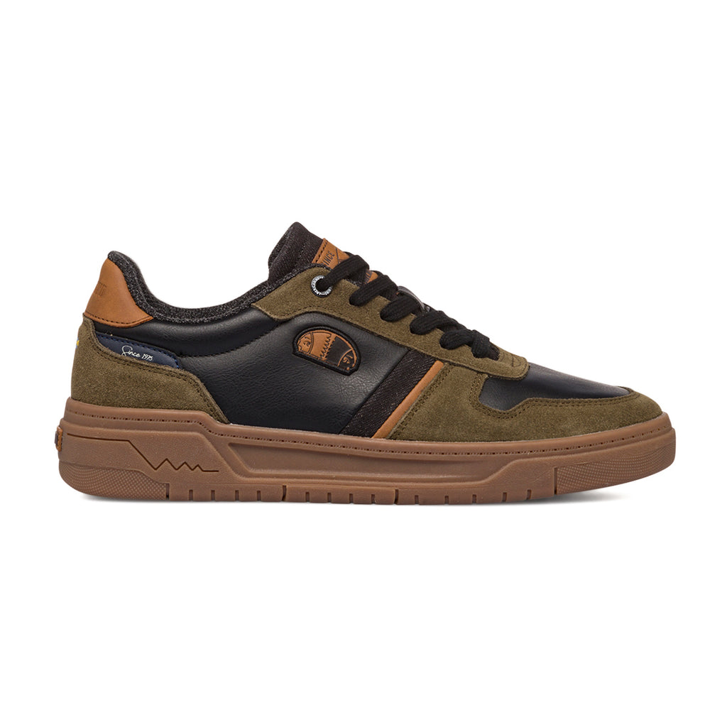 Sneakers casual nere e verde militare da uomo Americanino