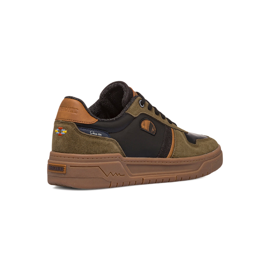 Sneakers casual nere e verde militare da uomo Americanino
