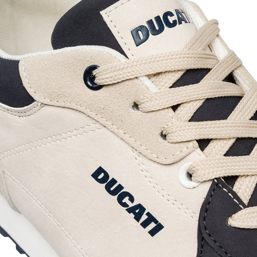 Sneakers bianco off-white e blu da Uomo Ducati