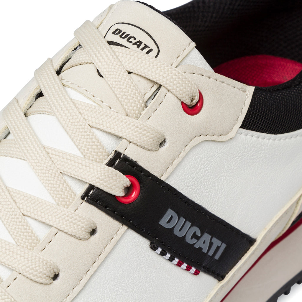 Sneakers bianche da Uomo con logo Ducati