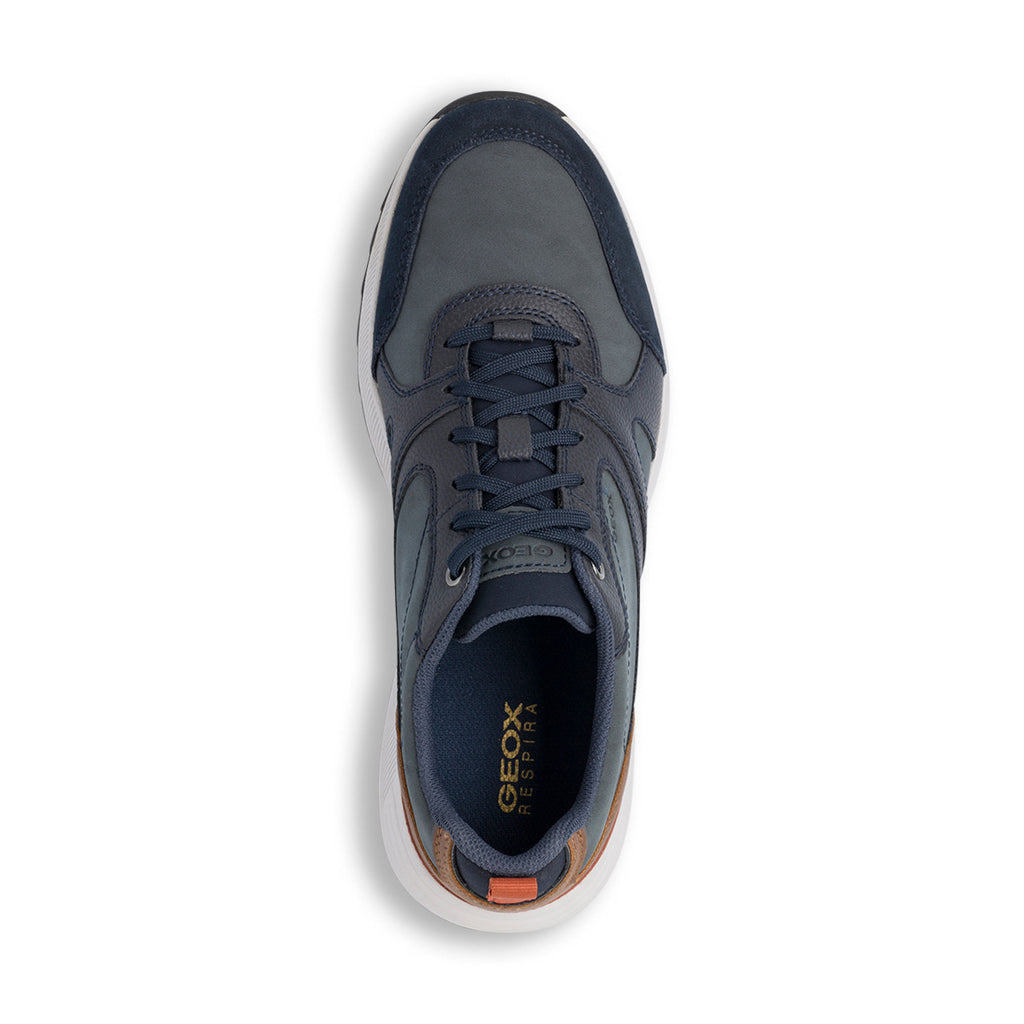 Sneakers traspiranti da uomo blu navy Geox