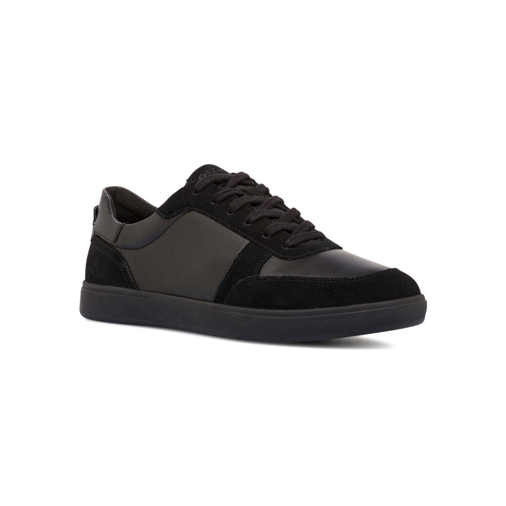 Sneakers traspiranti nere da uomo in pelle Geox