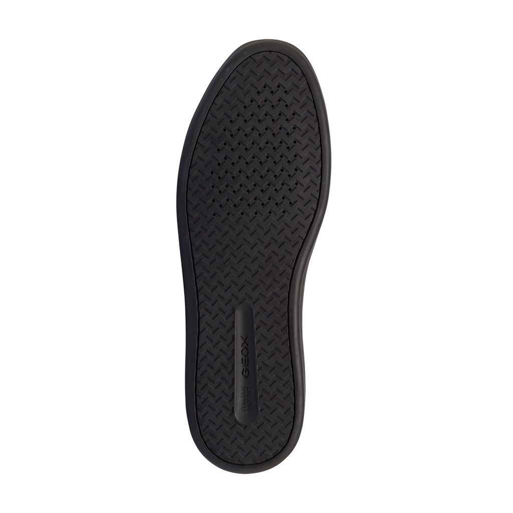 Sneakers traspiranti nere da uomo in pelle Geox