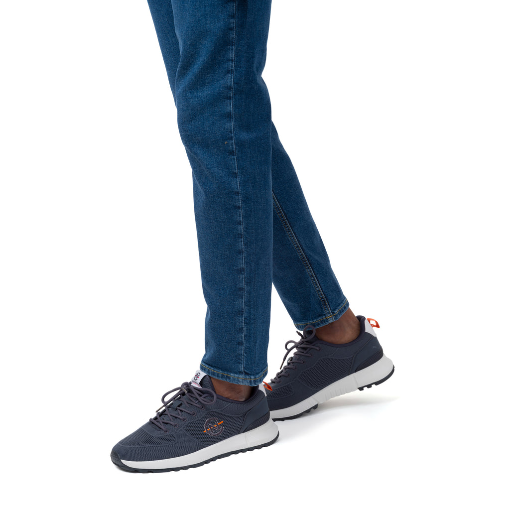 Sneakers casual blu navy da Uomo in tessuto Nautica