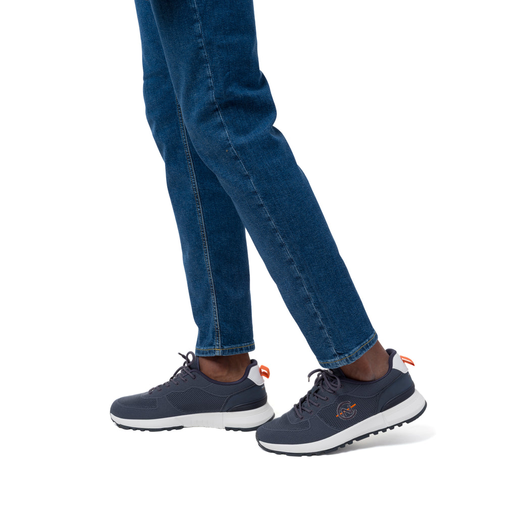 Sneakers casual blu navy da Uomo in tessuto Nautica