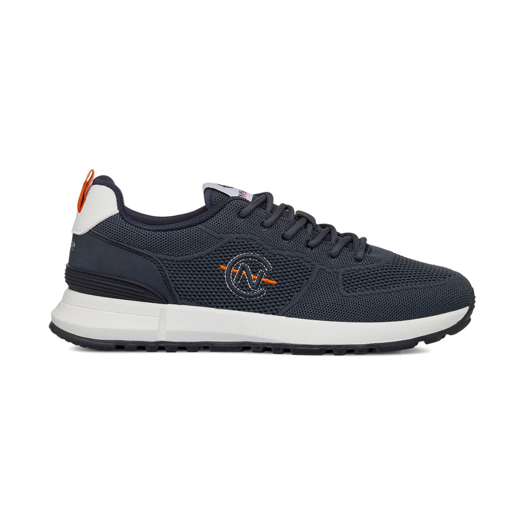 Sneakers casual blu navy da Uomo in tessuto Nautica