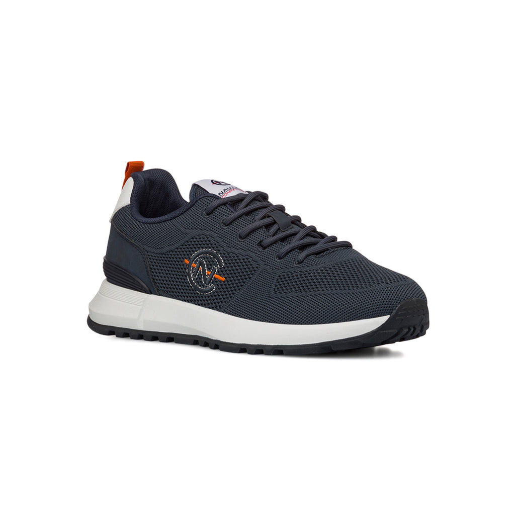 Sneakers casual blu navy da Uomo in tessuto Nautica