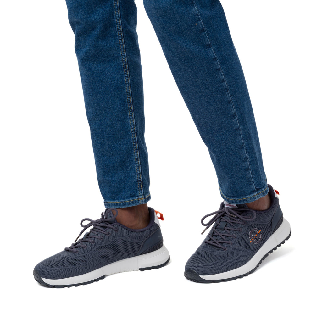 Sneakers casual blu navy da Uomo in tessuto Nautica