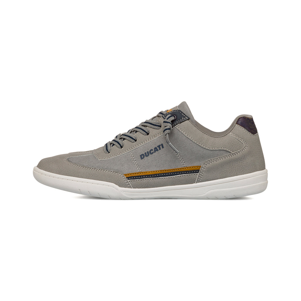 Sneakers basse taupe con dettagli a contrasto da Uomo e logo laterale Ducati
