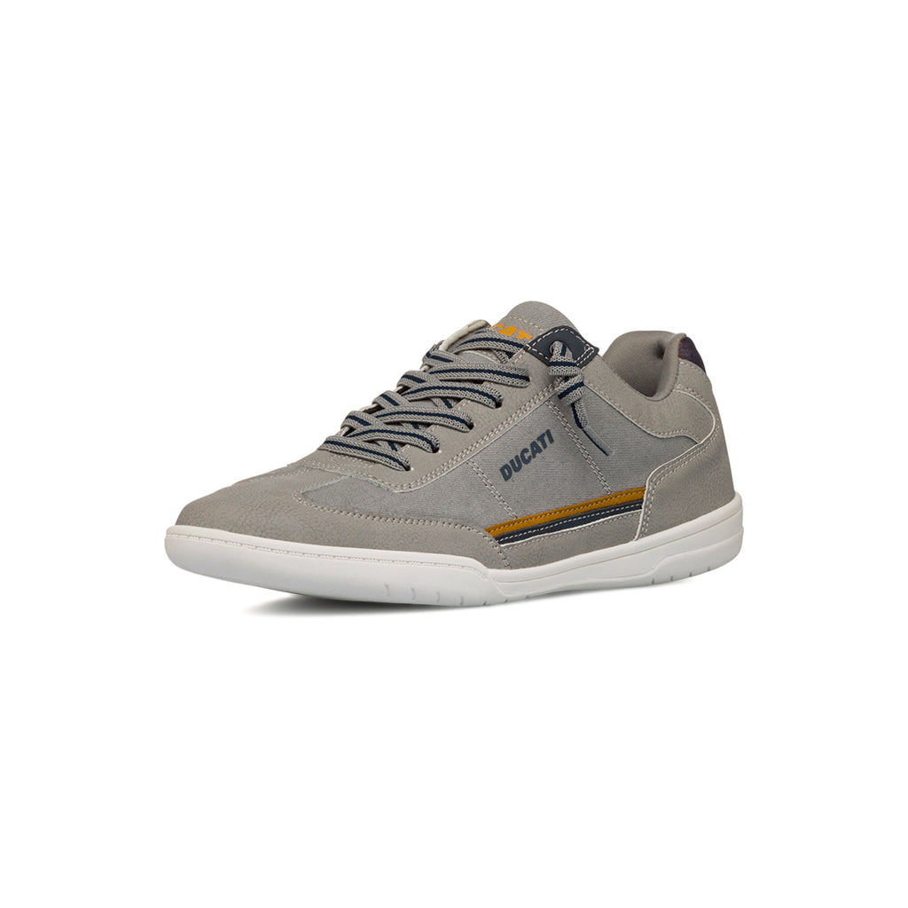 Sneakers basse taupe con dettagli a contrasto da Uomo e logo laterale Ducati