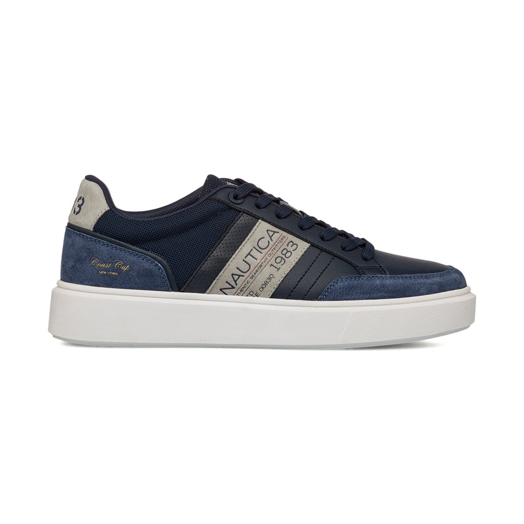 Sneakers blu con inserti effetto scamosciato da Uomo Nautica