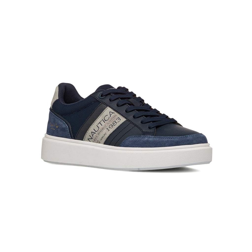 Sneakers blu con inserti effetto scamosciato da Uomo Nautica