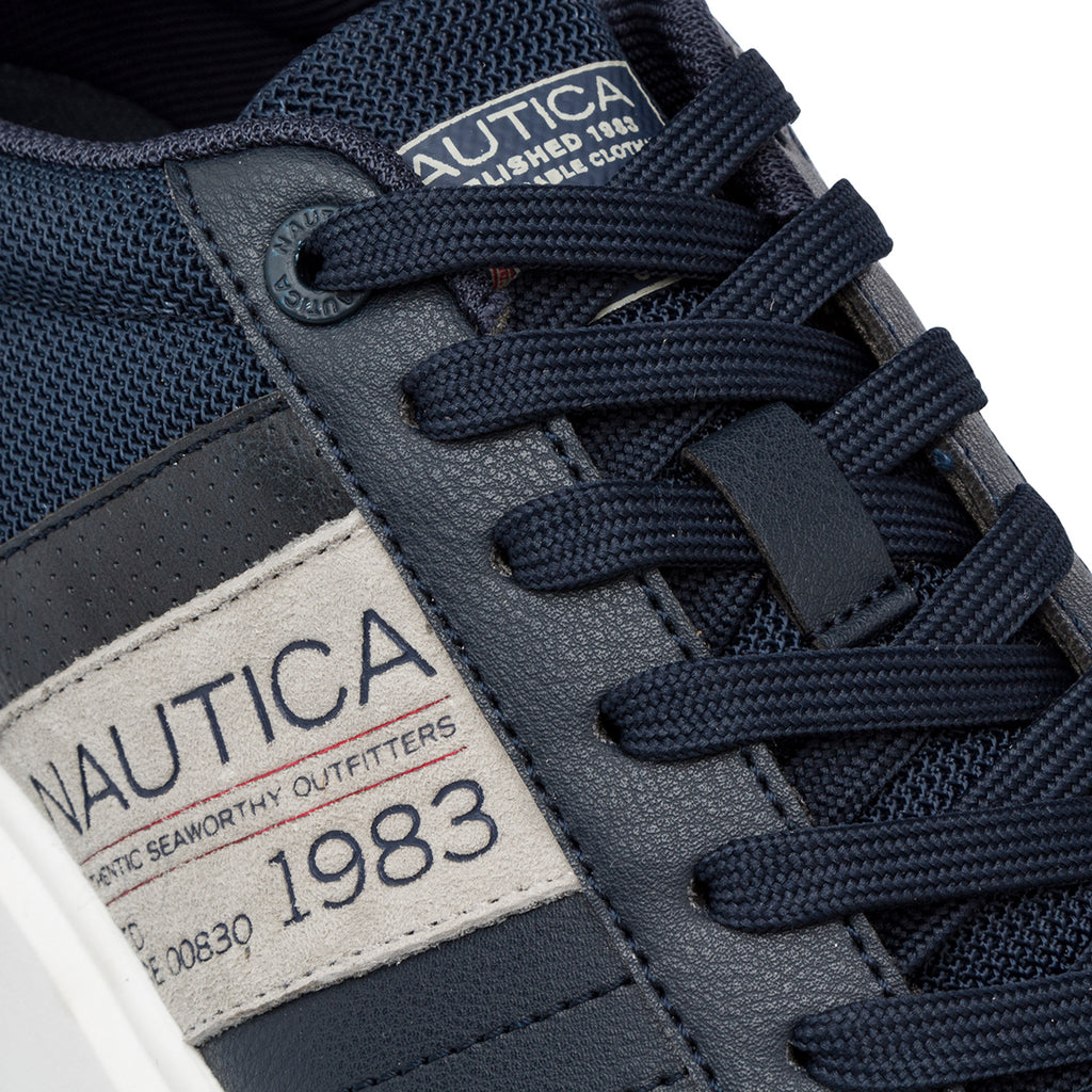 Sneakers blu con inserti effetto scamosciato da Uomo Nautica