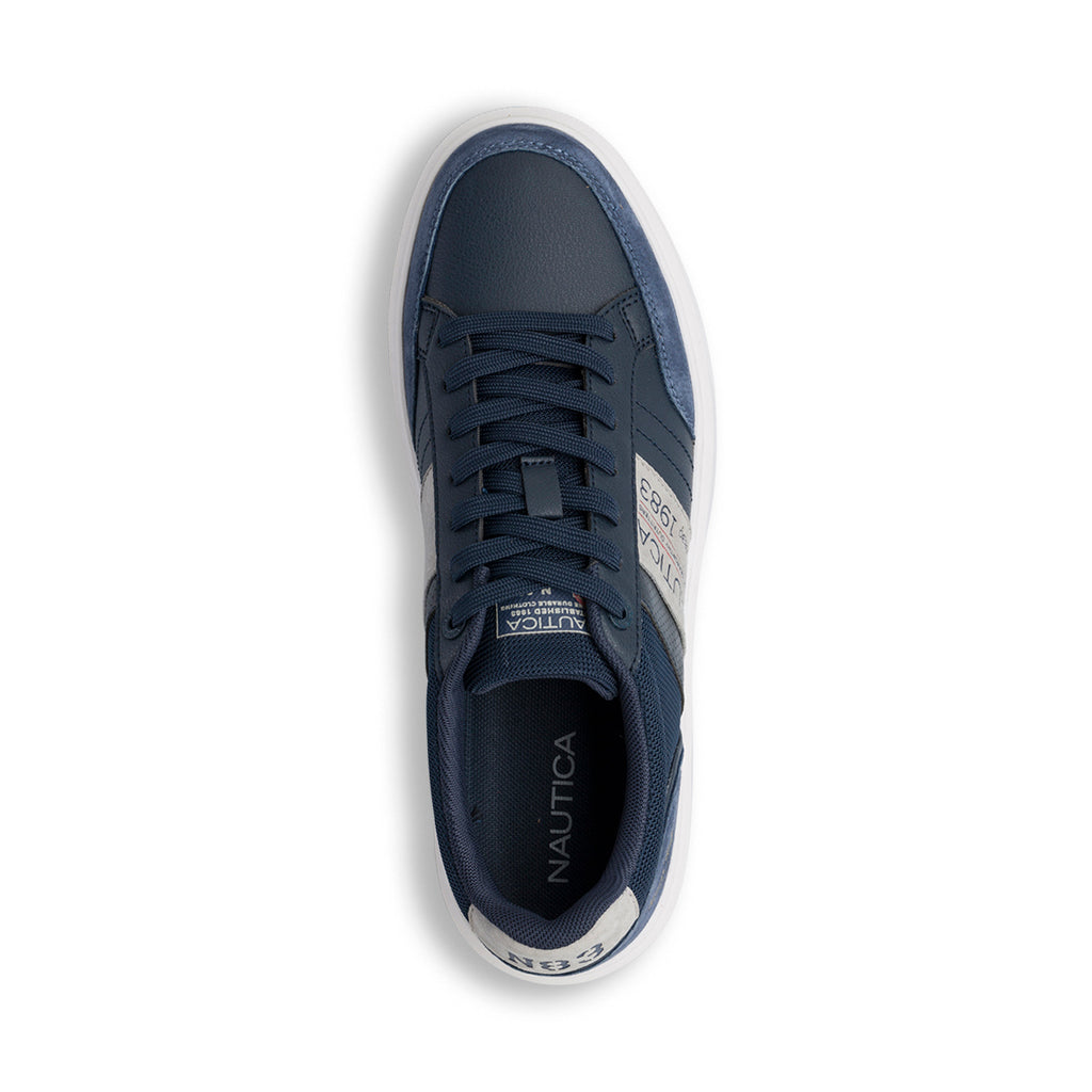 Sneakers blu con inserti effetto scamosciato da Uomo Nautica