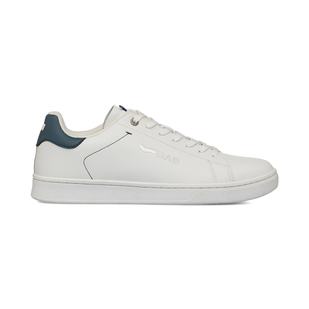 Sneakers bianche con dettaglio blu da Uomo e con logo Gas