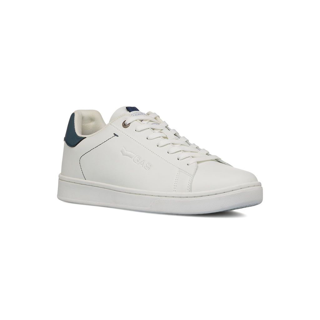 Sneakers bianche con dettaglio blu da Uomo e con logo Gas