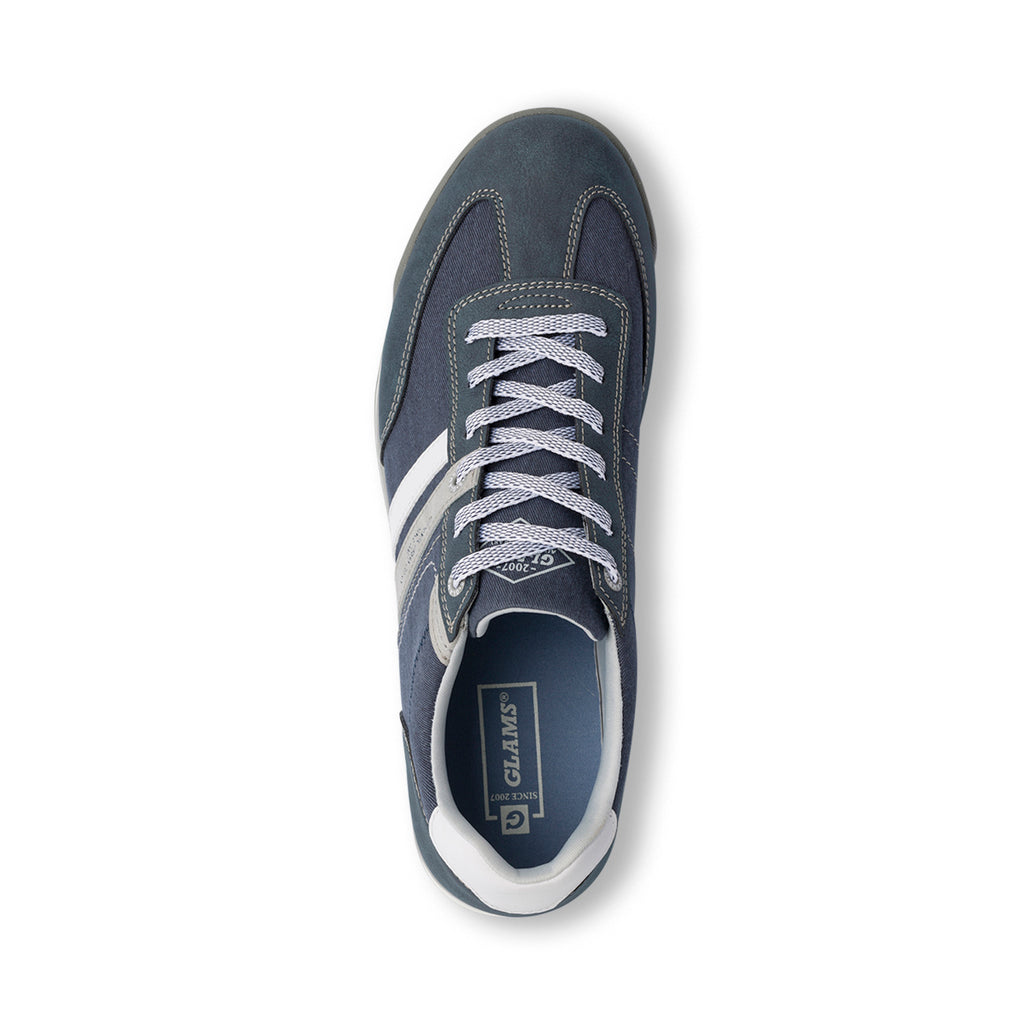 Sneakers casual blu jeans da Uomo con logo Glams
