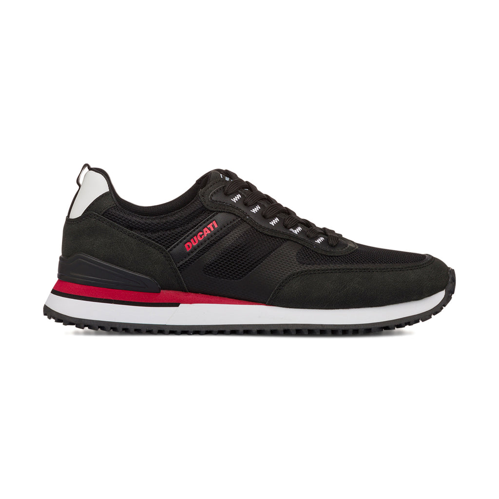 Sneakers casual nere con dettagli rossi da Uomo Ducati
