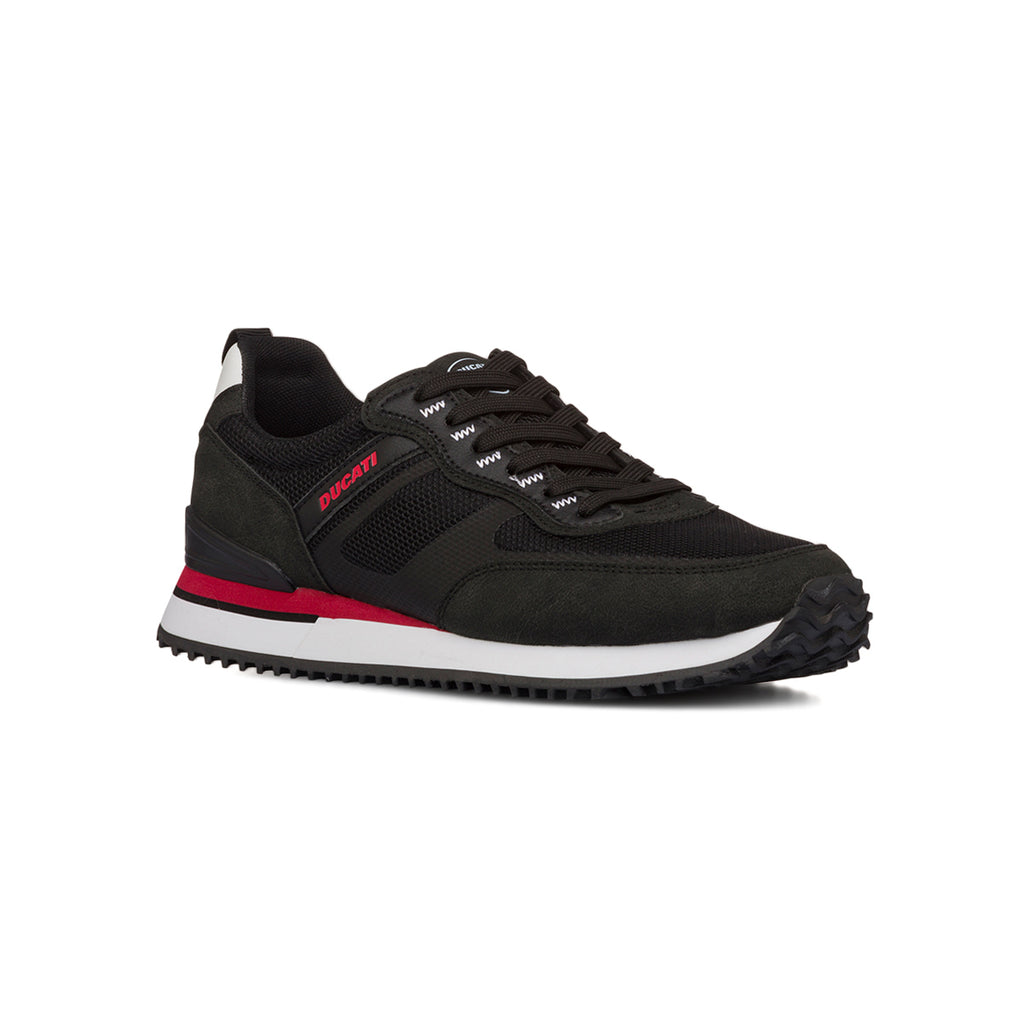 Sneakers casual nere con dettagli rossi da Uomo Ducati