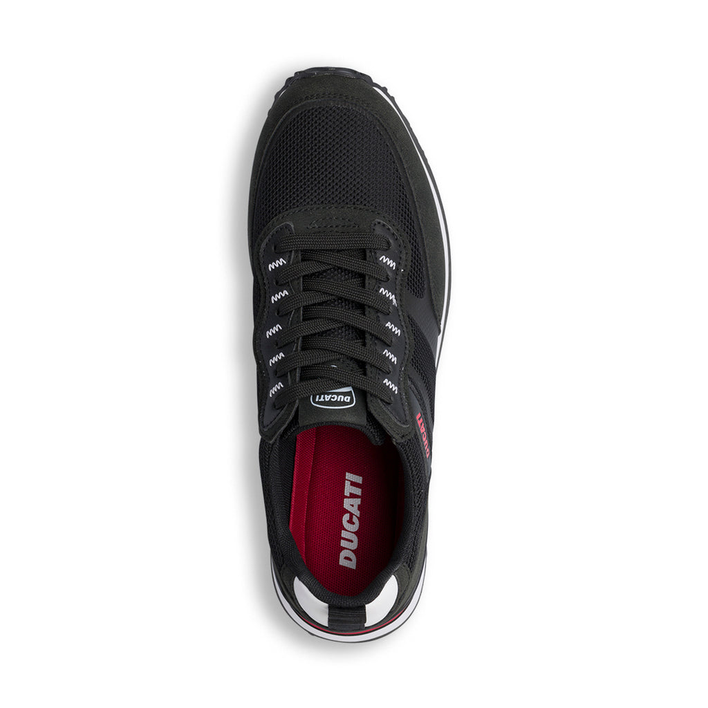 Sneakers casual nere con dettagli rossi da Uomo Ducati