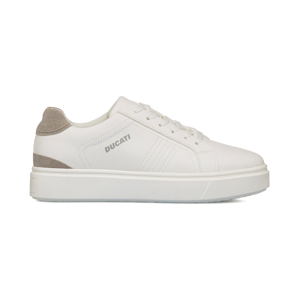 Sneakers bianche con dettagli grigi da Uomo Ducati
