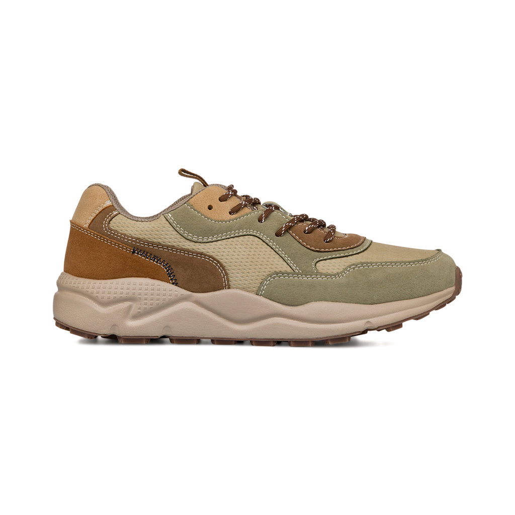 Sneakers beige da Uomo con dettagli a contrasto e lacci frontali Gate 76