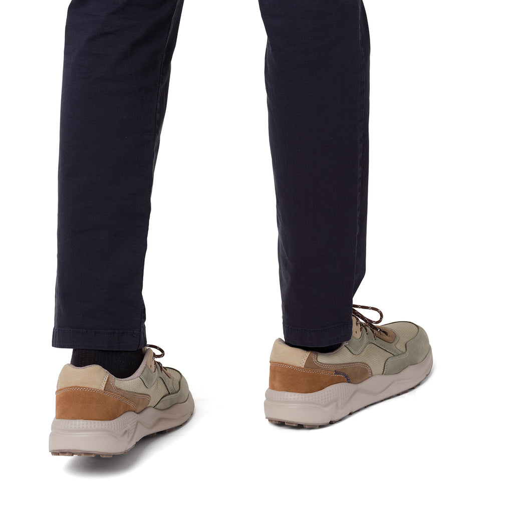 Sneakers beige da Uomo con dettagli a contrasto e lacci frontali Gate 76