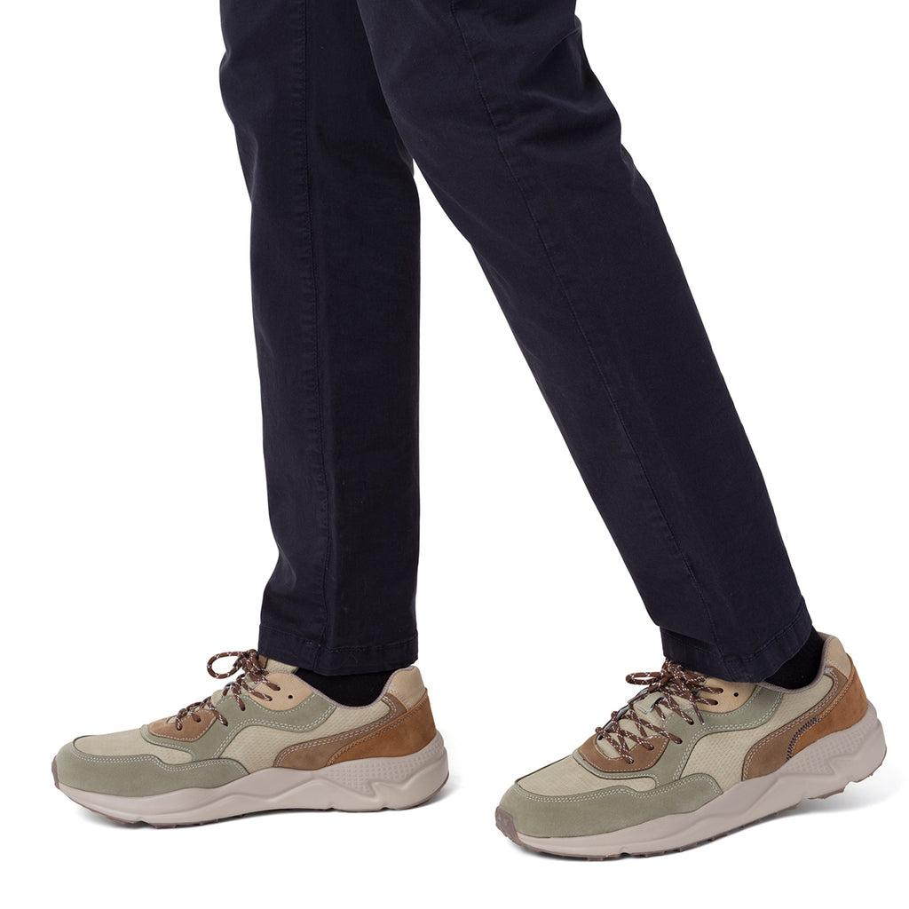 Sneakers beige da Uomo con dettagli a contrasto e lacci frontali Gate 76