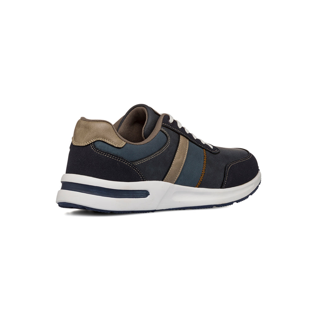 Sneakers bicolore blu e taupe da Uomo con logo Riflessi Urbani