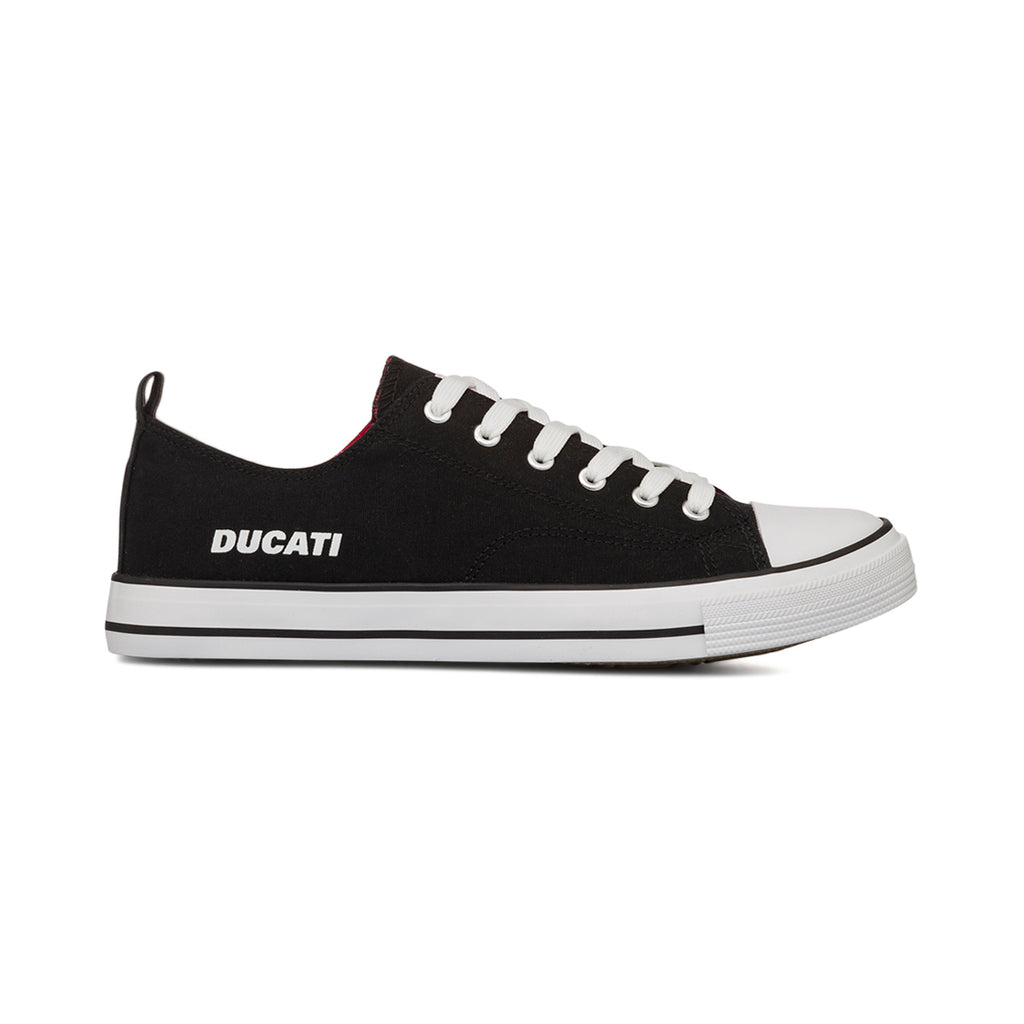 Sneakers casual nere in tessuto da Uomo con logo Ducati