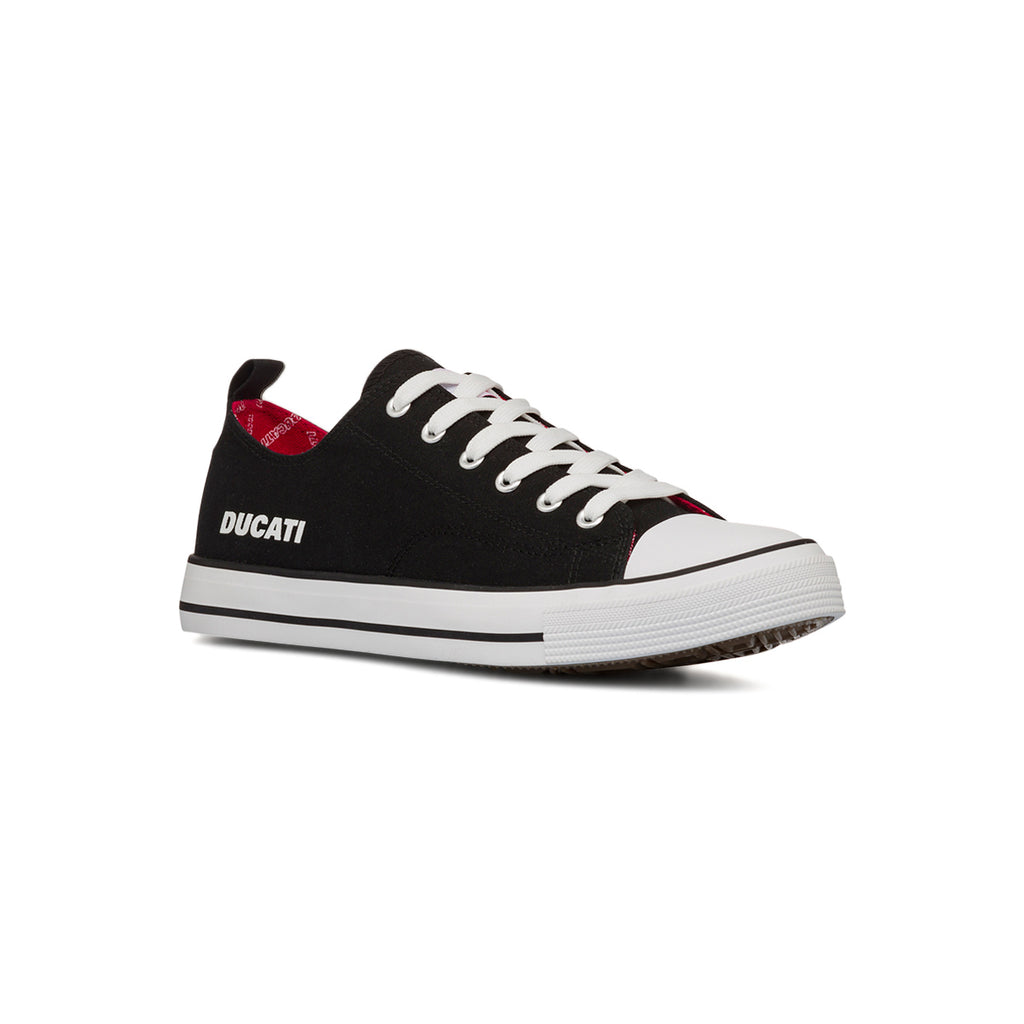 Sneakers casual nere in tessuto da Uomo con logo Ducati