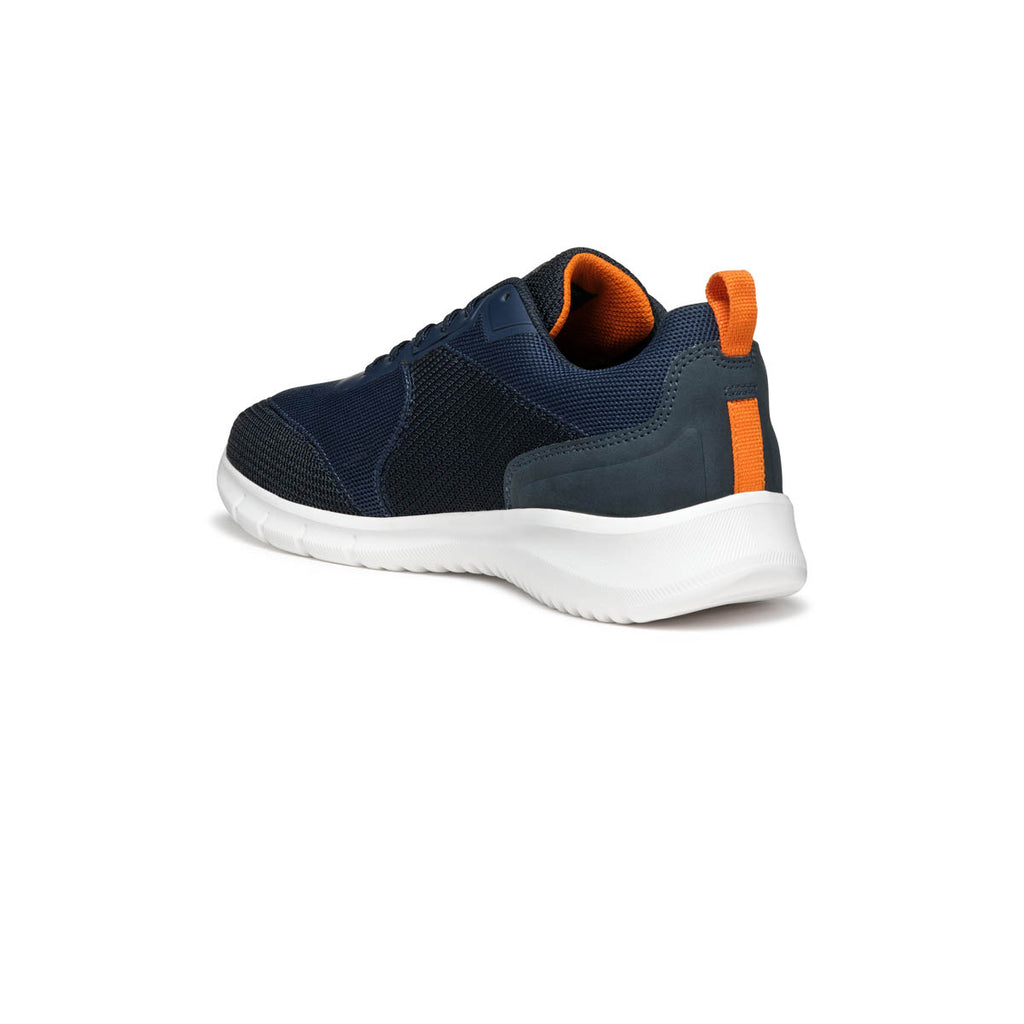 Sneakers blu da Uomo con inserti in contrasto e suola traspirante Geox