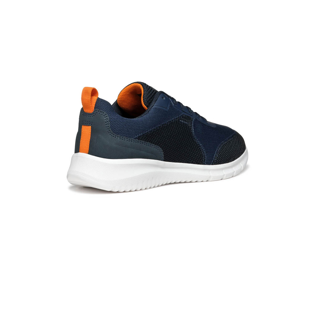 Sneakers blu da Uomo con inserti in contrasto e suola traspirante Geox