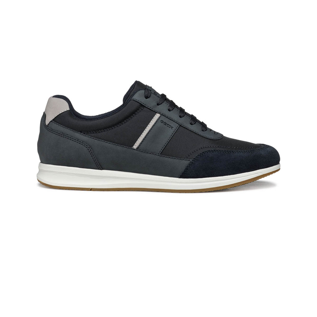 Sneakers da Uomo Nere con inserto laterale e suola traspirante Geox