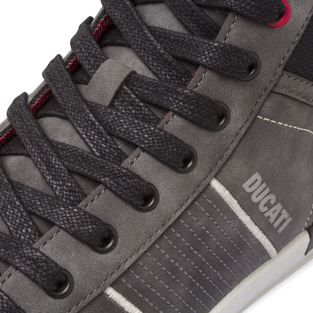 Sneakers alte nere da Uomo con banda laterale Ducati